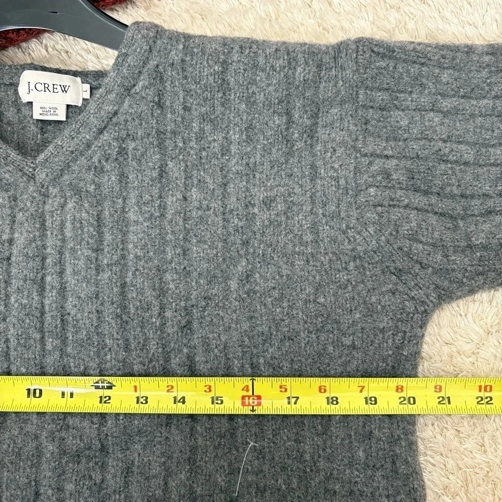 J.Crew Womens chunky Ribbed Wool Sweaters size Large - Picture 7 of 8